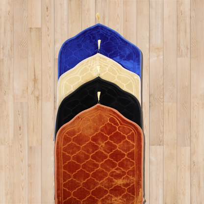 Flannel Embossed Dome Shaped Worship Blanket Prayer Mat | Blue