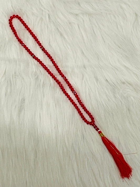 Red Crystal Beads Tasbeeh | Prayer beads