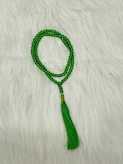 Light Green Crystal Beads Tasbeeh | Prayer beads