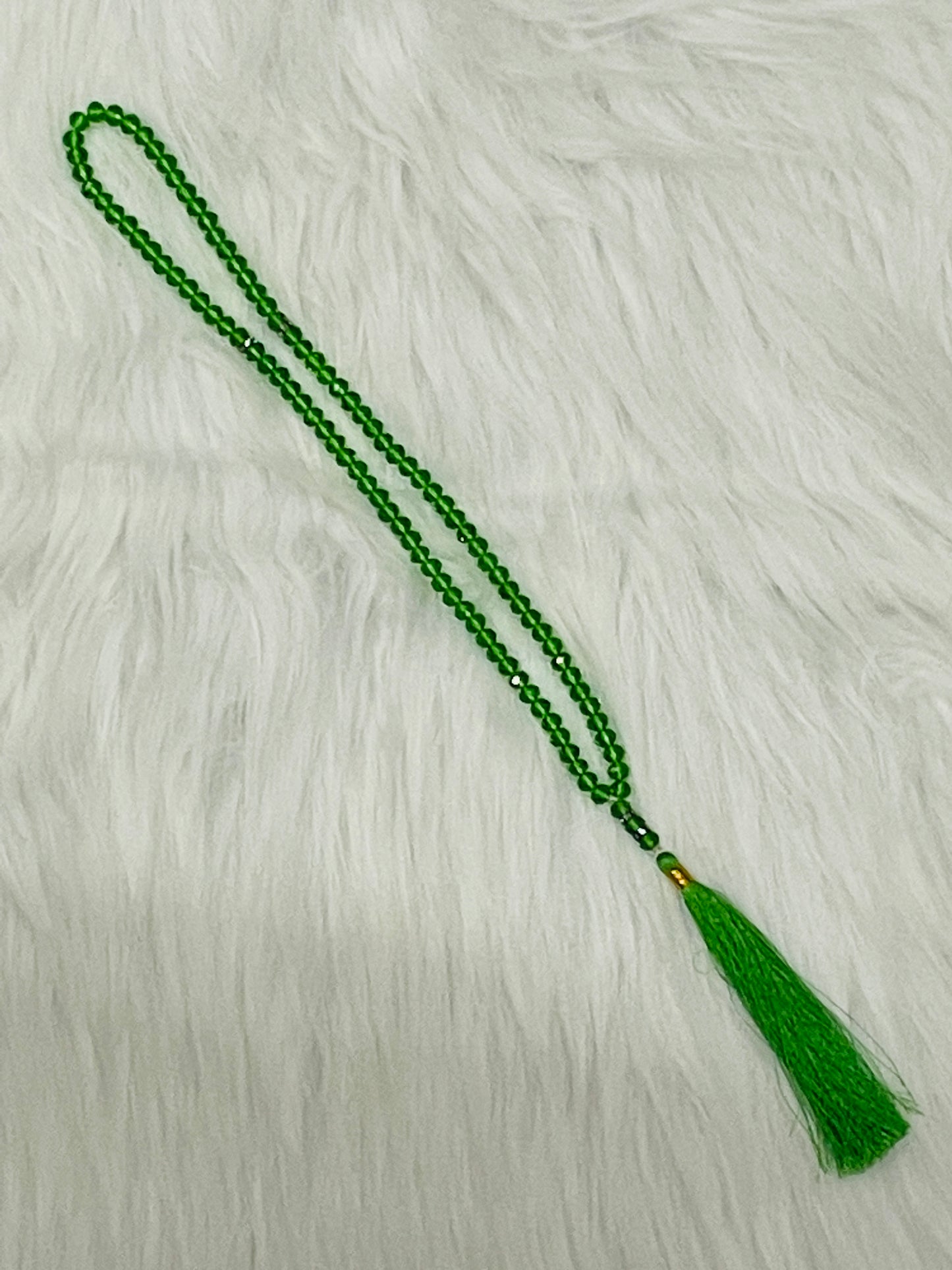 Light Green Crystal Beads Tasbeeh | Prayer beads